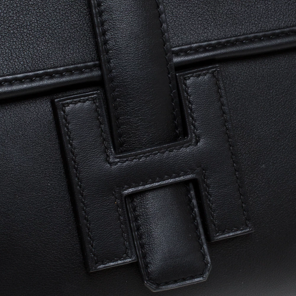 Hermes Black Swift Leather Elan Jige 29 Clutch For Women 7 Hermes Black Swift Leather Elan Jige 29 Clutch For Women - Image 5