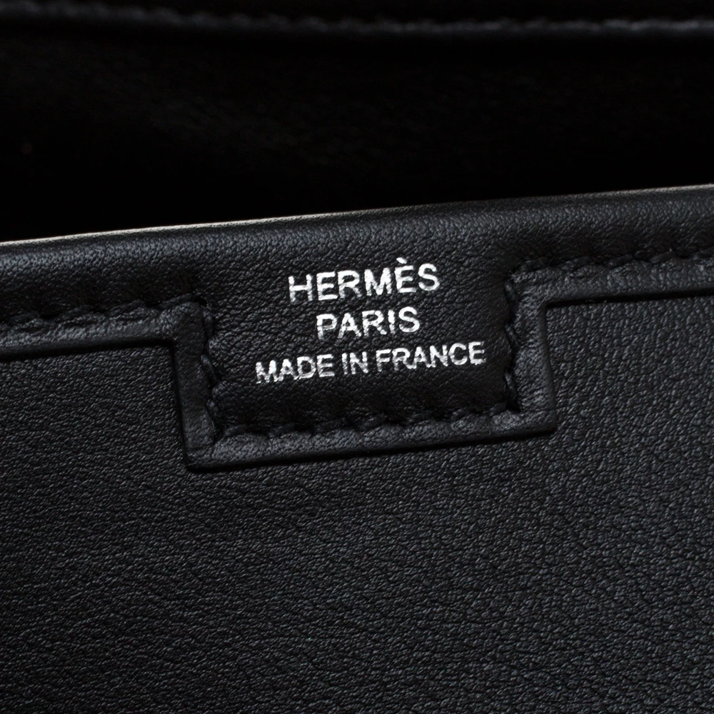 Hermes Black Swift Leather Elan Jige 29 Clutch For Women 11 Hermes Black Swift Leather Elan Jige 29 Clutch For Women - Image 9