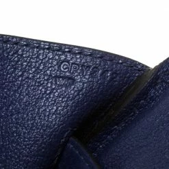 Hermes Blue Saphir Clemence Leather Palladium Hardware Birkin 35 Bag For Women -Deals Hermes Store luxury women hermes used handbags p275564 005