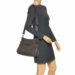 Hermes Taupe Grye Togo Leather Jypsiere 31 Bag For Women -Deals Hermes Store luxury women hermes used handbags p277611 001