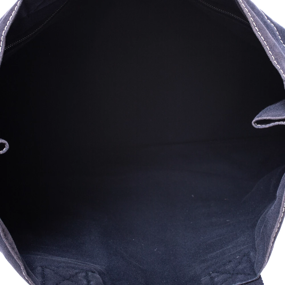 Hermes Dark Blue Canvas Deauville MM Bag For Women 9 Hermes Dark Blue Canvas Deauville MM Bag For Women - Image 7