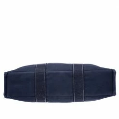 Hermes Dark Blue Canvas Deauville MM Bag For Women 17 Hermes Dark Blue Canvas Deauville MM Bag For Women -Deals Hermes Store luxury women hermes used handbags p279081 006