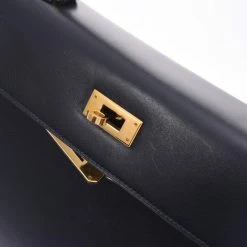 Hermes Black Calf Leather Gold Hardware Kelly Retourne 28 Bag For Women -Deals Hermes Store luxury women hermes used handbags p280248 005