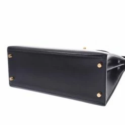 Hermes Black Calf Leather Gold Hardware Kelly Retourne 28 Bag For Women -Deals Hermes Store luxury women hermes used handbags p280248 016