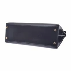 Hermes Black Calf Leather Gold Hardware Kelly 32 Bag For Women -Deals Hermes Store luxury women hermes used handbags p280253 016