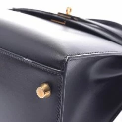 Hermes Black Calf Leather Gold Hardware Kelly 32 Bag For Women -Deals Hermes Store luxury women hermes used handbags p280253 018
