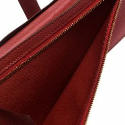 Hermes Rouge H Chevre Leather Bearn Gusset Wallet For Women -Deals Hermes Store luxury women hermes used handbags p280649 012