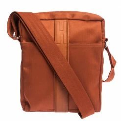 Hermes Orange Toile Canvas And Leather Acapulco Messenger Bag For Women
