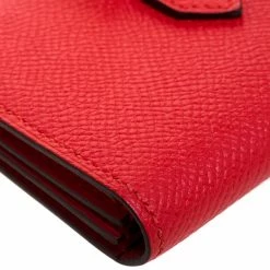 Hermes Vermillon Epsom Leather Bearn Card Holder For Women -Deals Hermes Store luxury women hermes used handbags p281290 009