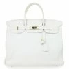 Hermes Blanc Togo Calfskin Gold Hardware Birkin 40 For Women 2 Hermes Blanc Togo Calfskin Gold Hardware Birkin 40 For Women -Deals Hermes Store luxury women hermes used handbags p28436 001