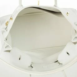 Hermes Blanc Togo Calfskin Gold Hardware Birkin 40 For Women -Deals Hermes Store luxury women hermes used handbags p28436 006