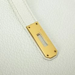 Hermes Blanc Togo Calfskin Gold Hardware Birkin 40 For Women -Deals Hermes Store luxury women hermes used handbags p28436 007
