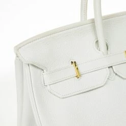 Hermes Blanc Togo Calfskin Gold Hardware Birkin 40 For Women -Deals Hermes Store luxury women hermes used handbags p28436 009