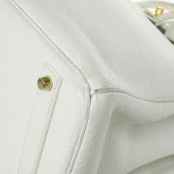 Hermes Blanc Togo Calfskin Gold Hardware Birkin 40 For Women -Deals Hermes Store luxury women hermes used handbags p28436 012