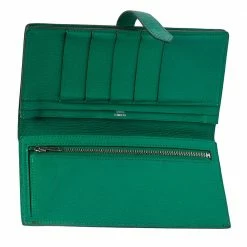 Hermes Menthe Chevre Leather Bearn Gusset Wallet For Women -Deals Hermes Store luxury women hermes used handbags p284779 001
