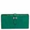 Hermes Menthe Chevre Leather Bearn Gusset Wallet For Women 1 Hermes Menthe Chevre Leather Bearn Gusset Wallet For Women -Deals Hermes Store luxury women hermes used handbags p284779 010