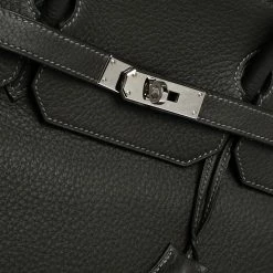 Hermes Graphite Clemence Leather Palladium Hardware Birkin 40 Bag For Women 20 Hermes Graphite Clemence Leather Palladium Hardware Birkin 40 Bag For Women -Deals Hermes Store luxury women hermes used handbags p285785 011