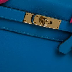 Hermes Blue Hydra Evercolor Leather Gold Hardware Kelly Retourne 28 Bag For Women -Deals Hermes Store luxury women hermes used handbags p287736 003