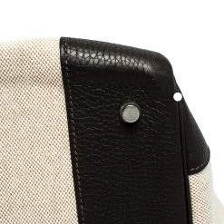 Hermes Beige Canvas And Ebene Clemence Leather Palladium Hardware HAC Birkin 50 Bag For Women 33 Hermes Beige Canvas And Ebene Clemence Leather Palladium Hardware HAC Birkin 50 Bag For Women -Deals Hermes Store luxury women hermes used handbags p287757 017