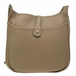 Hermes Brown Taurillon Clemence Evelyne III GM For Women -Deals Hermes Store luxury women hermes used handbags p2908 004