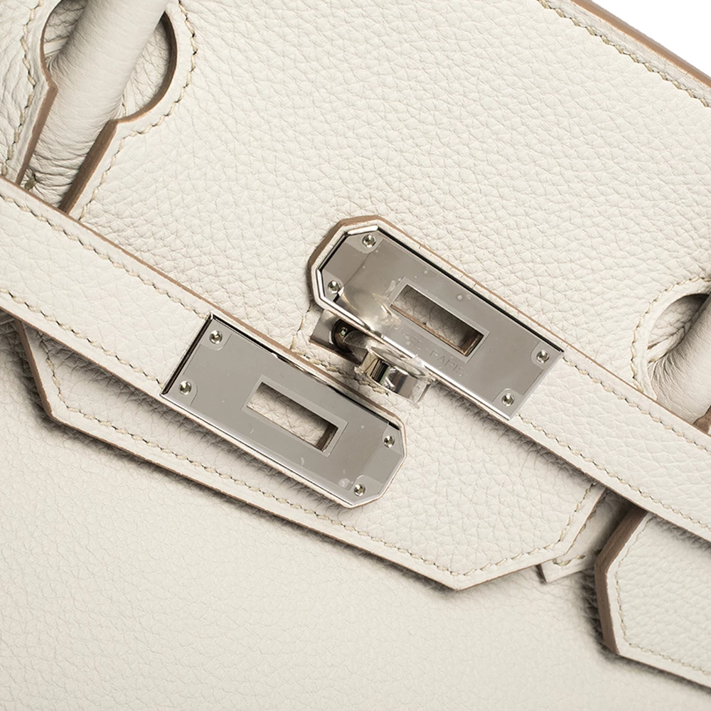 Hermes Gris Perle Togo Leather Palladium Hardware Birkin 35 Bag For Women 7 Hermes Gris Perle Togo Leather Palladium Hardware Birkin 35 Bag For Women - Image 5