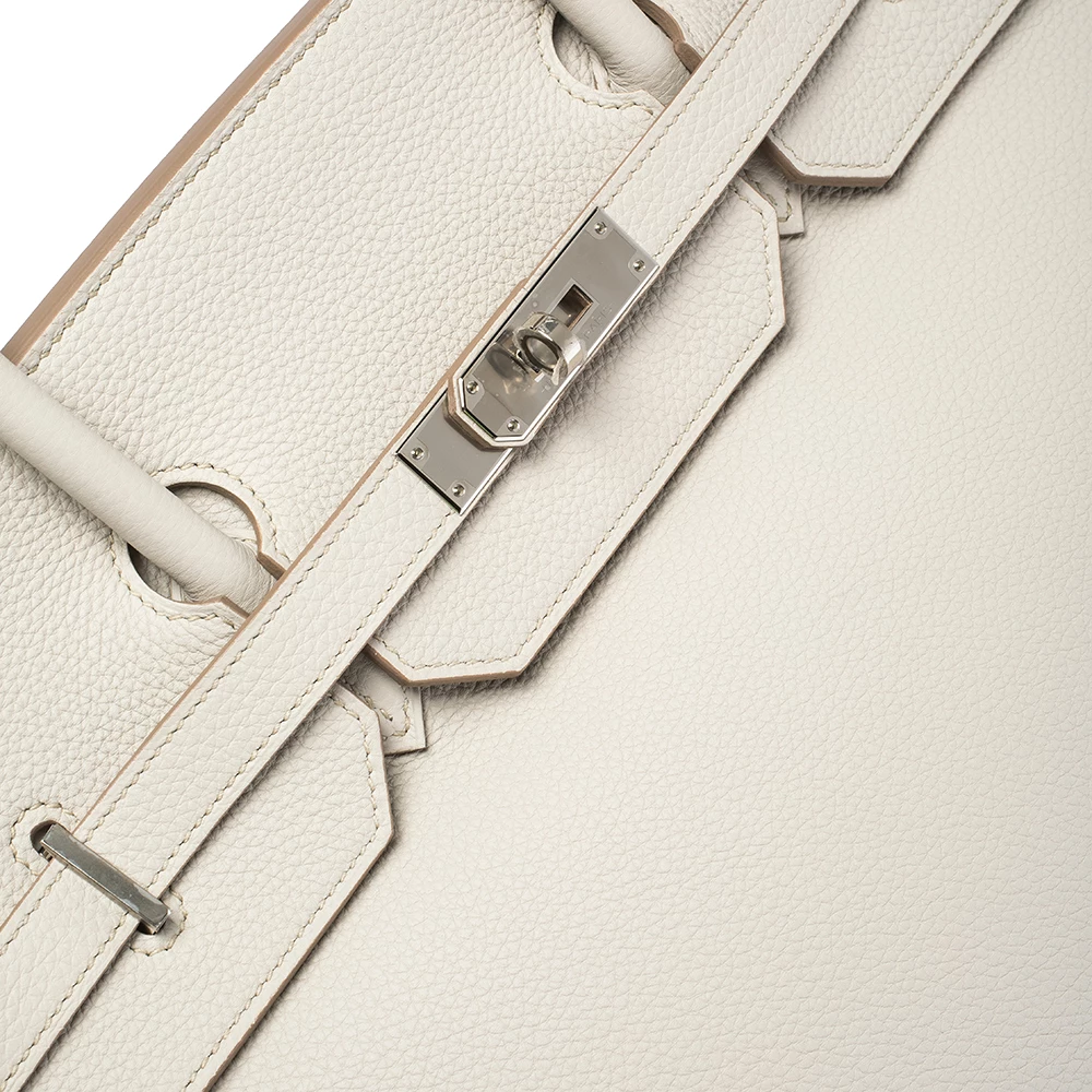 Hermes Gris Perle Togo Leather Palladium Hardware Birkin 35 Bag For Women 8 Hermes Gris Perle Togo Leather Palladium Hardware Birkin 35 Bag For Women - Image 6