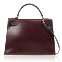 Hermes Vintage Tricolor Box Calf Kelly 32 For Women -Deals Hermes Store luxury women hermes used handbags p29361 009