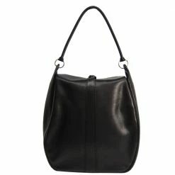 Hermes Black Leather Evergrain Rugby Shoulder Bag For Women