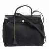 Hermes Black Canvas And Leather 2 In 1 Herbag 31 For Women