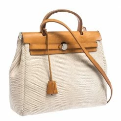 Hermes Beige/Natural Canvas And Leather 2 In 1 Herbag 31 For Women 22 Hermes Beige/Natural Canvas And Leather 2 In 1 Herbag 31 For Women -Deals Hermes Store luxury women hermes used handbags p296225 002