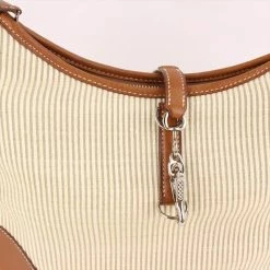 Hermes Brown Canvas And Leather Trim 31 Bag For Women 14 Hermes Brown Canvas And Leather Trim 31 Bag For Women -Deals Hermes Store luxury women hermes used handbags p297567 004