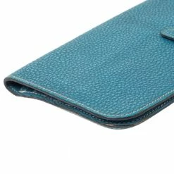 Hermes Blue Vache Liegee Leather Dogon Wallet For Women -Deals Hermes Store luxury women hermes used handbags p298030 007