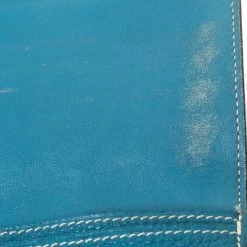 Hermes Blue Vache Liegee Leather Dogon Wallet For Women -Deals Hermes Store luxury women hermes used handbags p298030 014