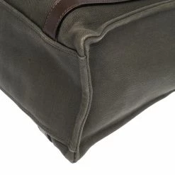 Hermes Green Canvas And Vache Hunter Leather Cabalicol Bag For Women -Deals Hermes Store luxury women hermes used handbags p298125 002