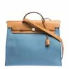 Hermes Natural/Blue Canvas And Leather Herbag Zip 39 Bag For Women 1 Hermes Natural/Blue Canvas And Leather Herbag Zip 39 Bag For Women -Deals Hermes Store luxury women hermes used handbags p299482 003