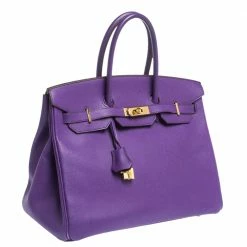 Hermes Crocus Epsom Leather Gold Hardware Birkin 35 Bag For Women -Deals Hermes Store luxury women hermes used handbags p299996 006