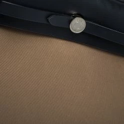 Hermes Blue Nuit/Khaki Canvas And Leather Herbag Zip 31 Bag For Women -Deals Hermes Store luxury women hermes used handbags p301405 011