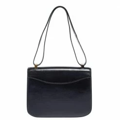 Hermes Blue Nuit Box Calf Leather Gold Hardware Constance 23 Bag For Women -Deals Hermes Store luxury women hermes used handbags p302058 011