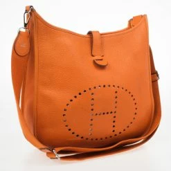 Hermes Orange Evelyne III GM Bag For Women -Deals Hermes Store luxury women hermes used handbags p30239 003