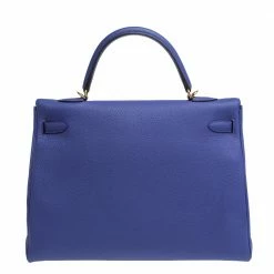 Hermes Blue Encre Evercolor Leather Gold Hardware Kelly Retourne 35 Bag For Women -Deals Hermes Store luxury women hermes used handbags p303094 004