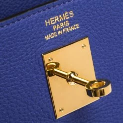 Hermes Blue Encre Evercolor Leather Gold Hardware Kelly Retourne 35 Bag For Women -Deals Hermes Store luxury women hermes used handbags p303094 012