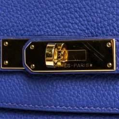 Hermes Blue Encre Evercolor Leather Gold Hardware Kelly Retourne 35 Bag For Women -Deals Hermes Store luxury women hermes used handbags p303094 013
