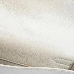 Hermes White Swift Leather Palladium Hardware Kelly Cut Clutch For Women -Deals Hermes Store luxury women hermes used handbags p303383 015