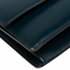 Hermes Blue De Galice Box Calf Leather Palladium Hardware Verrou Clutch For Women -Deals Hermes Store luxury women hermes used handbags p303386 001