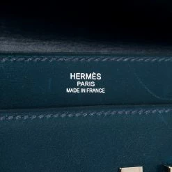 Hermes Blue De Galice Box Calf Leather Palladium Hardware Verrou Clutch For Women -Deals Hermes Store luxury women hermes used handbags p303386 011