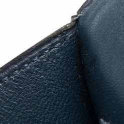 Hermes Blue De Galice Box Calf Leather Palladium Hardware Verrou Clutch For Women -Deals Hermes Store luxury women hermes used handbags p303386 012