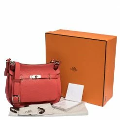 Hermes Rouge Casaque Clemence Leather Palladium Hardware Jypsiere 28 Bag For Women -Deals Hermes Store luxury women hermes used handbags p303397 008