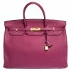 Hermes Raspberry Togo Leather Gold Hardware Birkin 40 Bag For Women -Deals Hermes Store luxury women hermes used handbags p303653 015