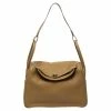Hermes Natural Sable Clemence Leather Gold Hardware Lindy 34 Bag For Women -Deals Hermes Store luxury women hermes used handbags p307041 005