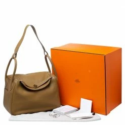 Hermes Natural Sable Clemence Leather Gold Hardware Lindy 34 Bag For Women -Deals Hermes Store luxury women hermes used handbags p307041 009